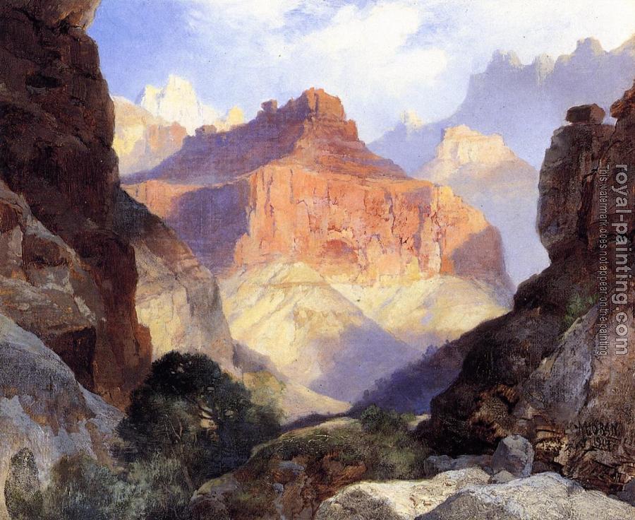 Thomas Moran : Under the Red Wall, Grand Canyon of Arizona